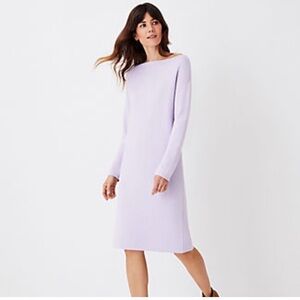Ann Taylor Soft Lilac Long Sleeve Dress